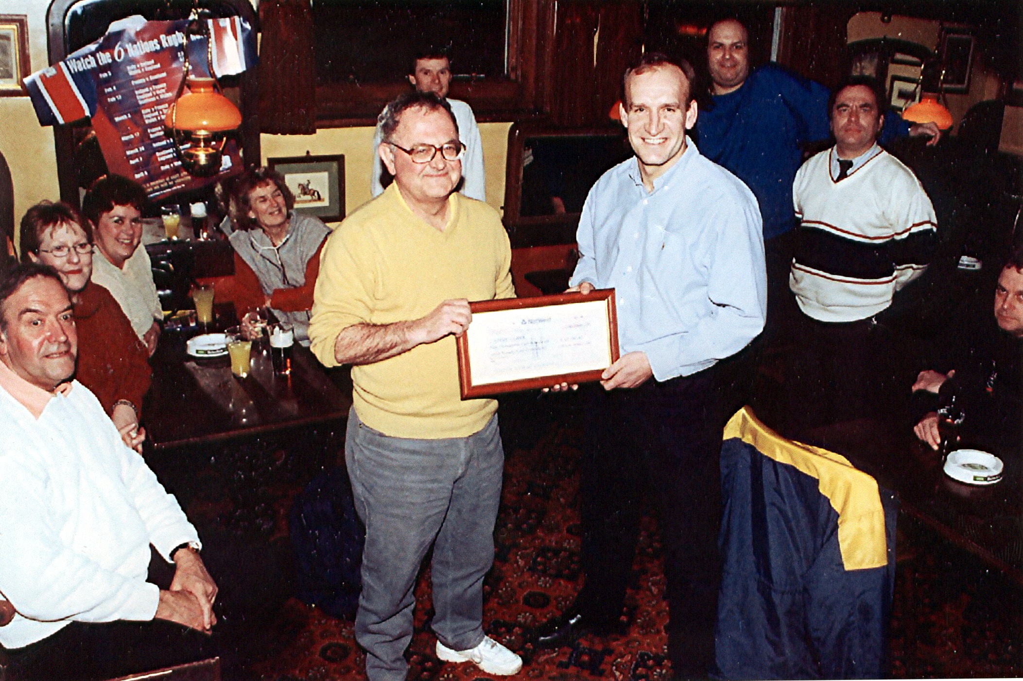 12 Peter Taylor presents cheque to Steve Clark