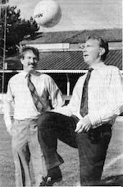 Bernard Tominey and Bobby Moore juggling ball1
