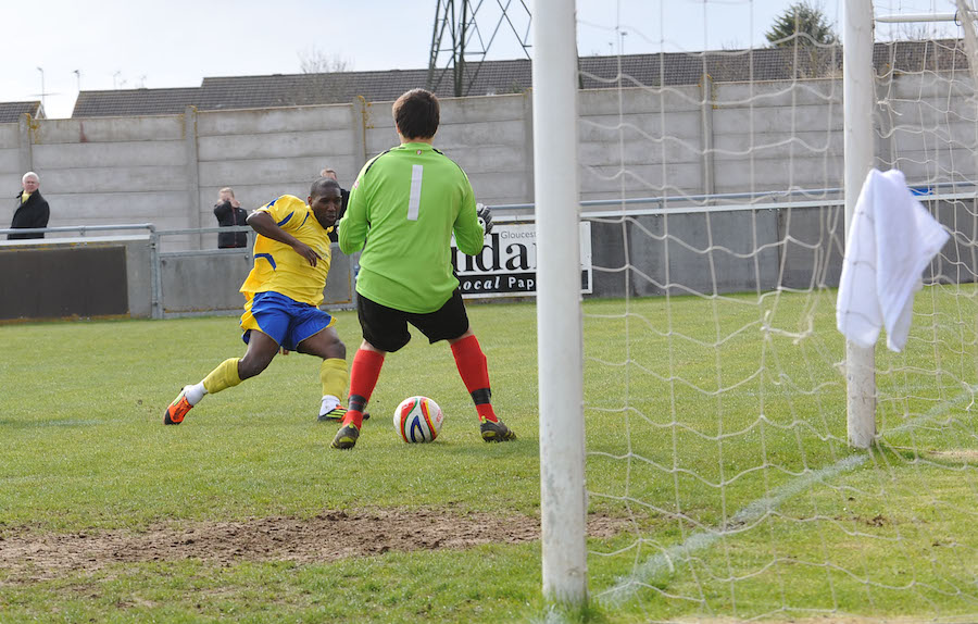 Chris Henry scores his second at Cirencester