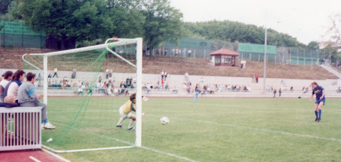 John Watt scores penalty v Koszeg Hungary a