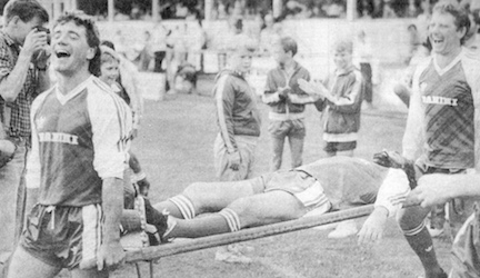 Keegan Ball carry Best on a stretcher Tony Gregory