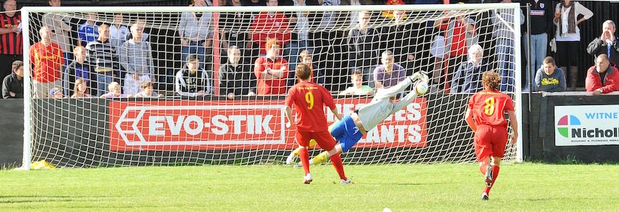 Ryan Moran saves penalty at Banbury