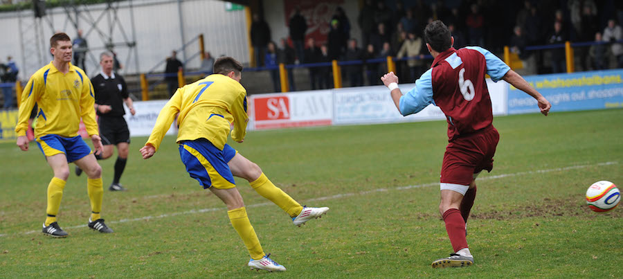 Sean Shields scores against Weymouth
