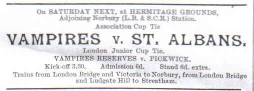 Vampires v St Albans