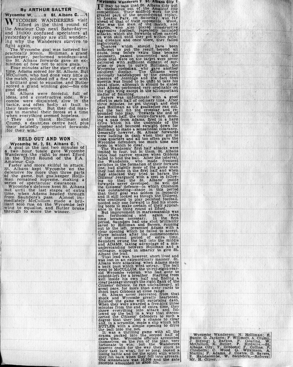 Wycombe W 2 1 SAC AC 7 02 1948 1