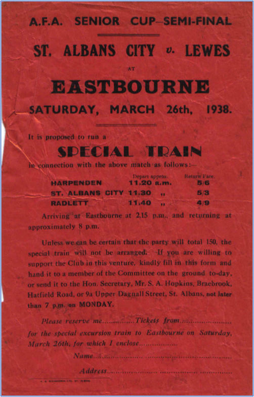 st albans city v lewes 1938